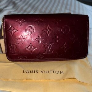 Louis Vuitton Deep Red Monogram Vernis Wallet